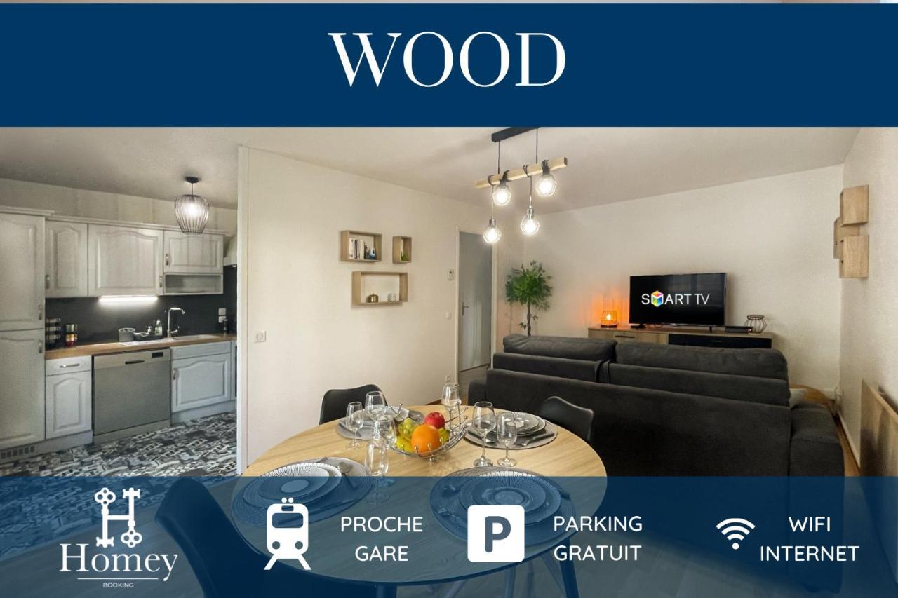 Homey Wood - New - Appartement Avec Une Chambre - Parking Prive Gratuit - Balcon Prive - A 5 Min De La Gare Pour Rejoindre Geneve Annemasse Eksteriør billede